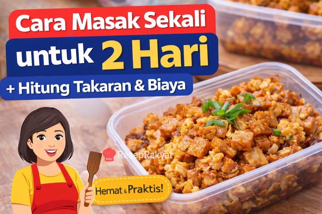 Cara Masak Sekali untuk 2 Hari + Hitung Takaran & Biaya
