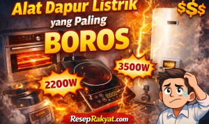 alat dapur listrik paling boros konsumsi listrik