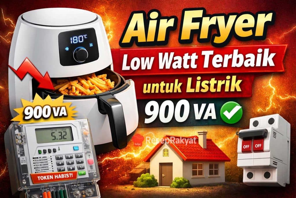 Air Fryer Low Watt Terbaik untuk Listrik 900 VA (Aman & Hemat)