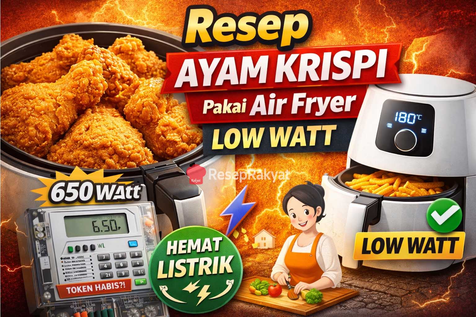Resep Ayam Krispi Pakai Air Fryer Low Watt (Hemat Listrik & Praktis)